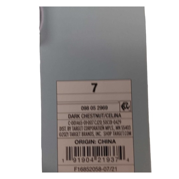 Celina, Dark Chestnut, Size 7 Girls' Moccasin Slippers - Cat & Jack + Free Ship - Picture 2 of 6